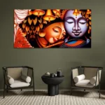 Radha Krishna Canvas Wall Painting - Image 2