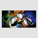 Radha Krishna Blue Canvas Wall Painting