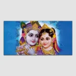 Radha Krishna Blue Canvas Wall Painting