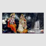 Radha Krishna Multicolor Canvas Wall Painting