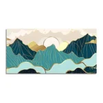The golden mountains with sunset Canvas wall pinting