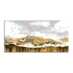Golden Forest and Mountains Canvas Wall Painting